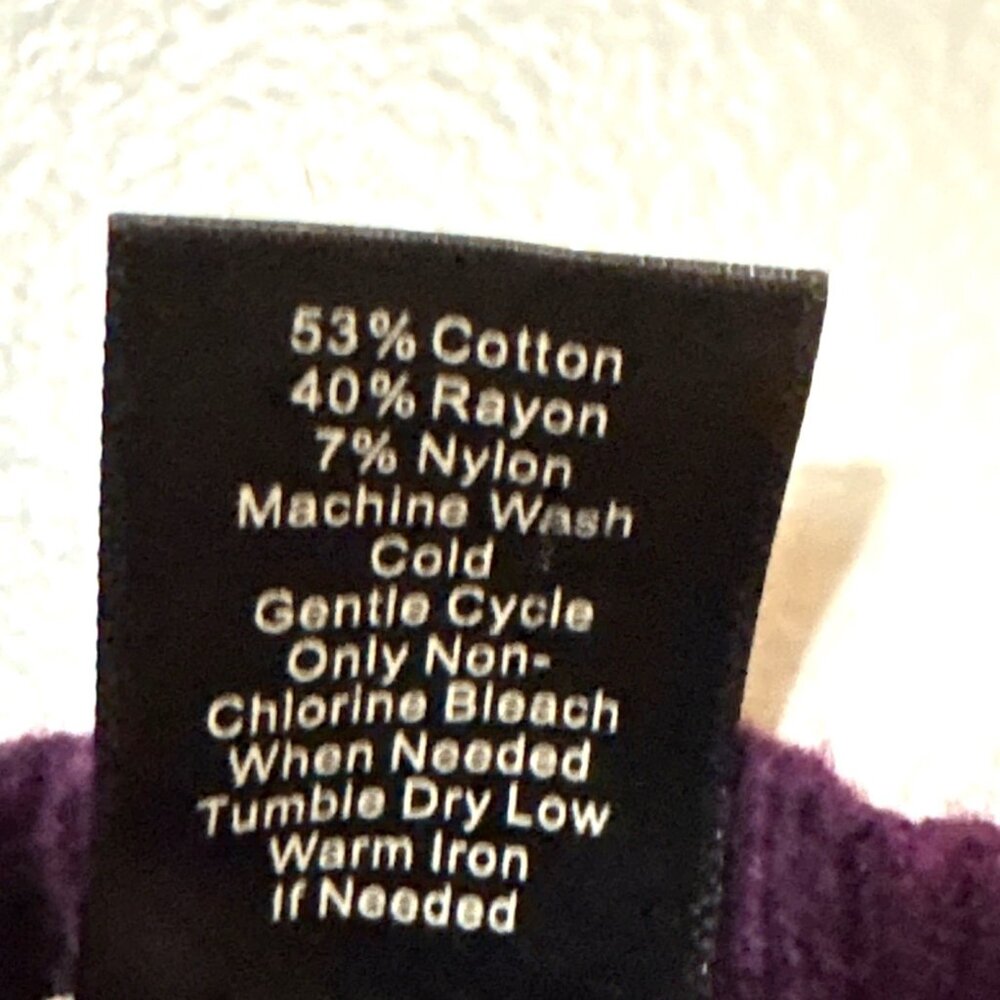 Vtg Ann Taylor Plum Lettuce V-neck light weight Sweater Large - Picture 4 of 7